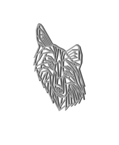 geometric wolf wall art geometrical wolf wall decor 3d model