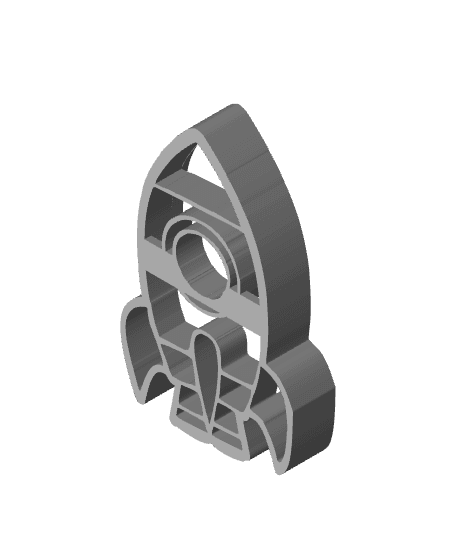 Rocket Cookie Cutter, Biscuit Cutter 3d model