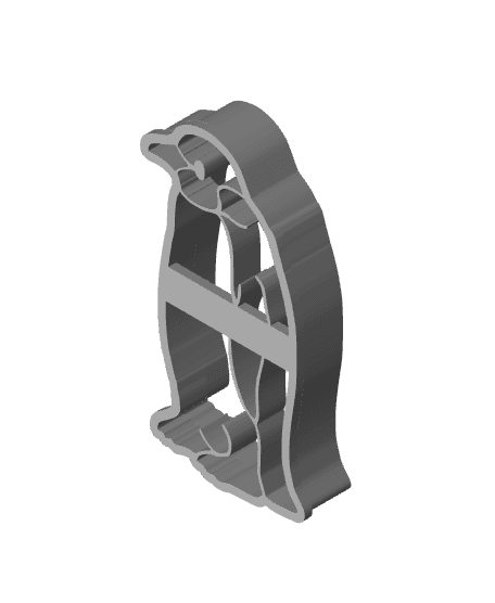 Penguin 2 Cookie Cutter, Biscuit Cutter 3d model