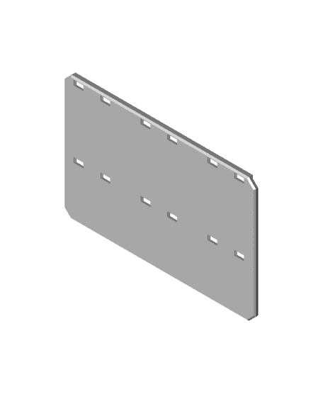 3x2H - Full Holes - Multibin Drawer Faceplate 3d model