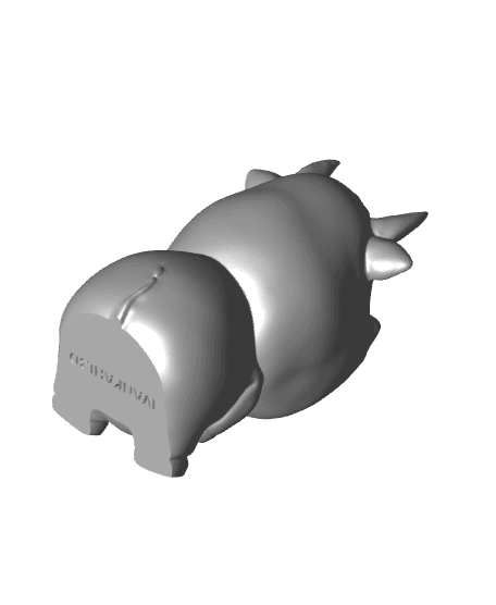 Cute Big Mouth Cow Keys Bowls 3d model