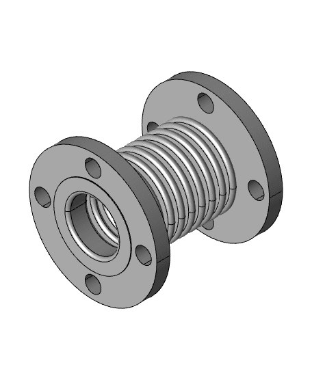 9413K61_High-Temperature All-Metal Expansion Joint with Flanged End.STEP 3d model