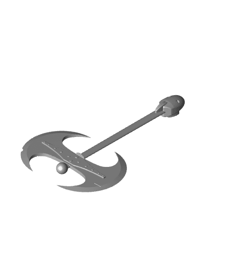 How To Train Your Dragon Astrid Battle Axe Printable Assembly 3d model