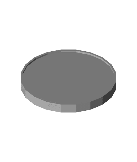 Coaster non curved edges 3d model