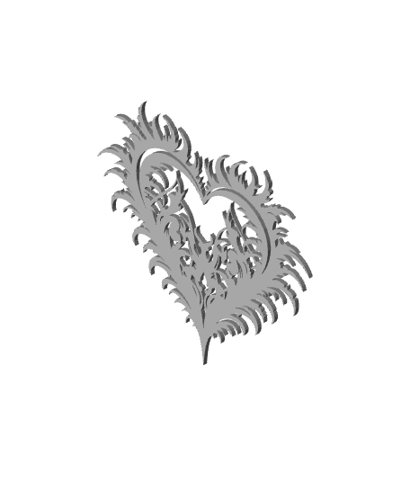 gothic heart wall art goth wall decor valentines day decoration 3d model
