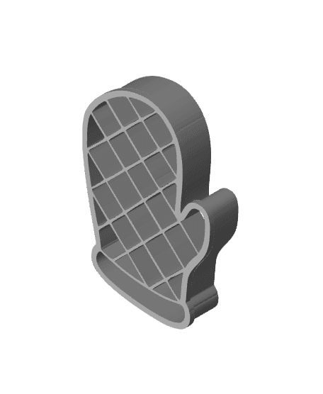 Oven Mitts Cookie Cutter, Biscuit Cutter 3d model