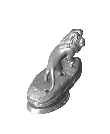Mufasa Lion King Sculpture 3d model