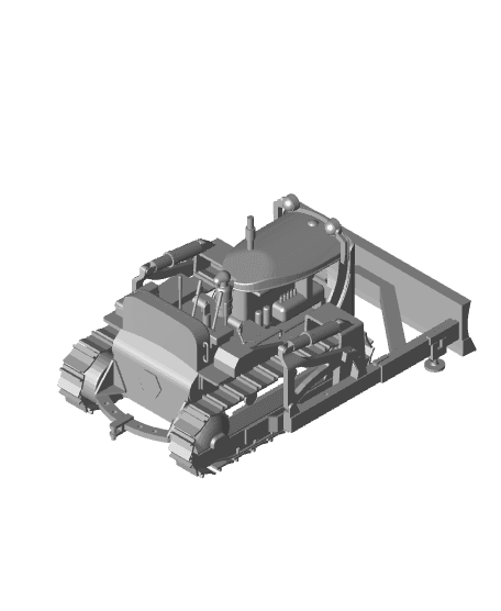 CATERPILLAR D7 ARMOURED BULLDOZER 3d model