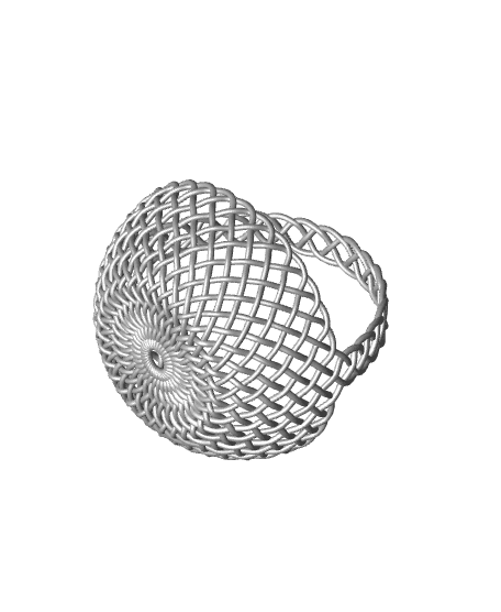 Woven Basket - round 3d model