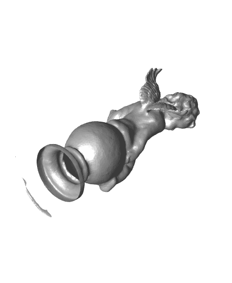 Baby angel with wings sculpture 3d model