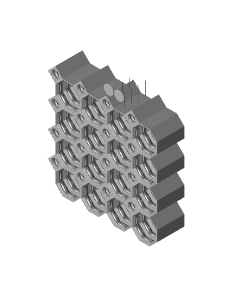 4x4 Multiboard Core Tile - x4 Multi-Material Stack 3d model