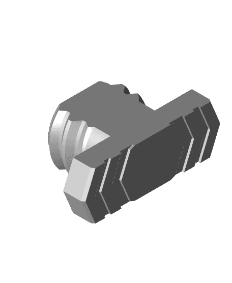10 mm Mid Thread, Flat Head, Shank T-Bolt 3d model