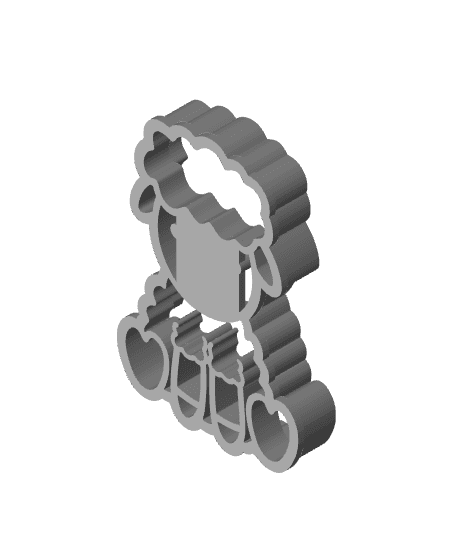 Sheep Cookie Cutter, Biscuit Cutter 3d model