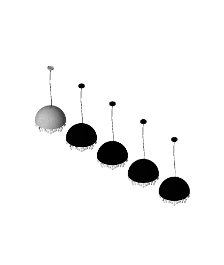 Rain lamp, SKU. 24625 by Pikartlights 3d model