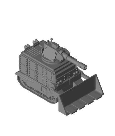 FHW: Tunnel Rats Mining Car Tank v1.2 ez print (BoD) 3d model