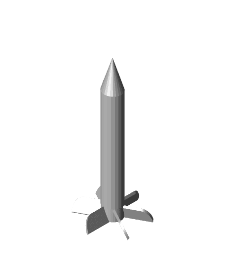 Potato Cannon 40mm APFSDS Round with Sabot 3d model