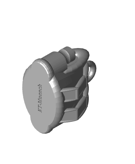Disc Golf Bag Keychain 3d model