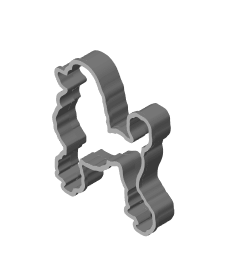 Fancy Dog Cookie Cutter, Biscuit Cutter 3d model