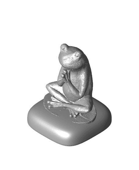 Meditating Frog 3d model