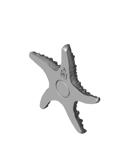 Starfish Fidget Spinner (Slim Twisted) 3d model