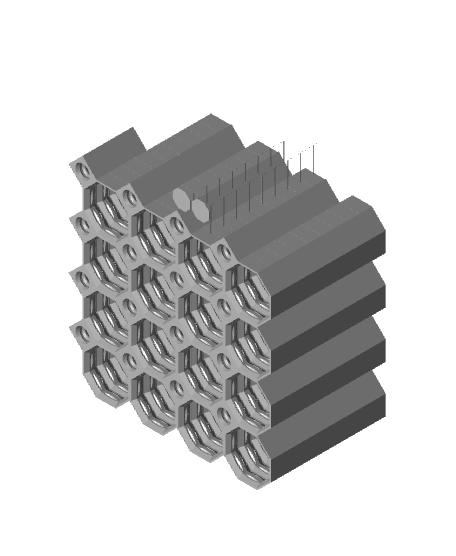 4x4 Tiles - 3x3 Board - Multi-Material Stack 3d model