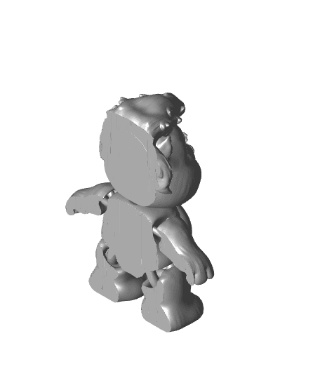 WereWolf Care Bear, Monster, Trick or Treat Bear, Flexi, Flexible, Print in Place, Articulate 3d model
