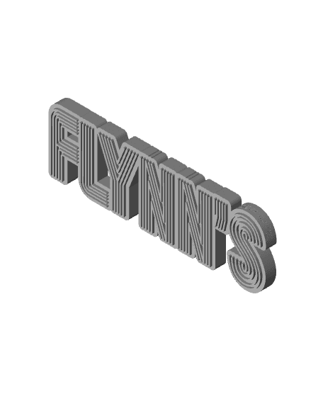 3D MULTICOLOR LOGO/SIGN - Flynn's (Arcade) 3d model