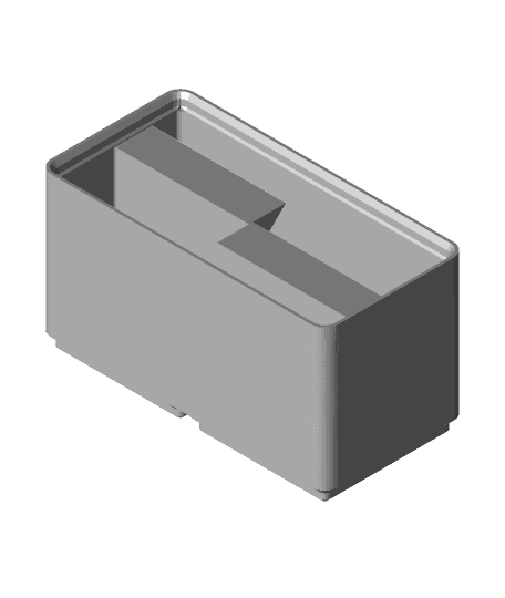 Gridfinity Bin 2x1x6 2 long compartments  3d model