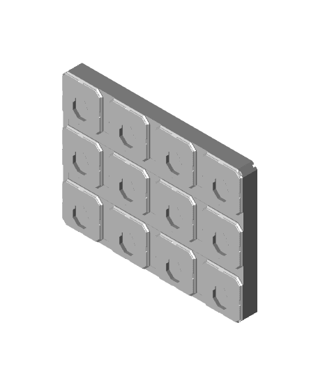 4x3x0.5 - Divided Bin - Multibin Insert 3d model