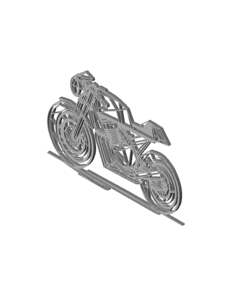 Geometric Cafe Racer motorcycle - model 1 3d model