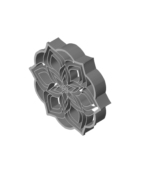 Mandala Cookie Cutter, Biscuit Cutter 3d model