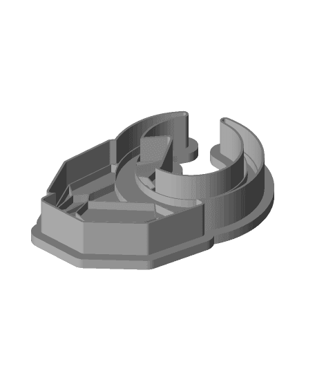 cookie cutter crystals and moon 3d model