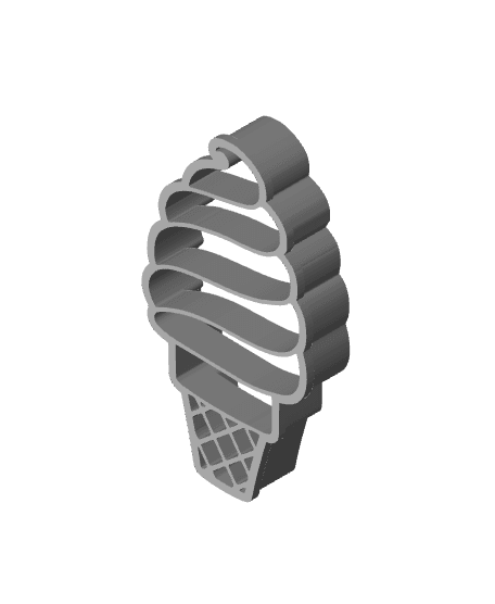 Ice Cream Cookie Cutter, Biscuit Cutter 3d model