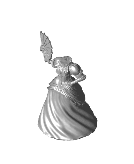 Female Dancer - Lady of the Pox - PRESUPPORTED - Illustrated and Stats - 32mm scale			 3d model
