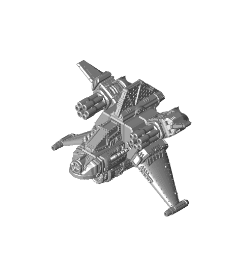 PrintABlok Starwing Articulated Spaceship Construction Toy 3d model