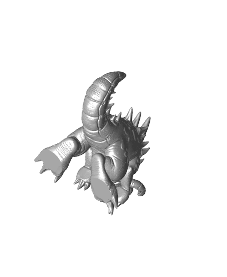 Fallout Cute Deathclaw Solid Model Sample 3d model
