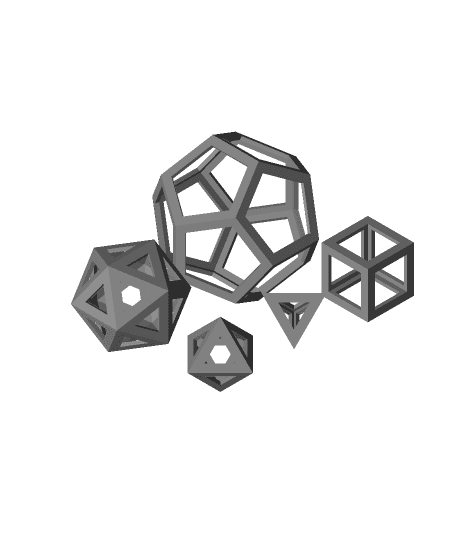 Regular polyhedra 3d model