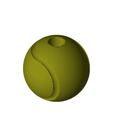 Tennis Ball walking stick end cap 3d model