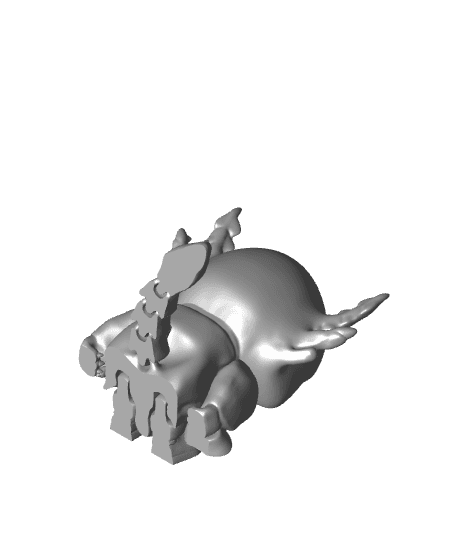 Cobotech Articulated Chibi New Year Axolotl 3d model