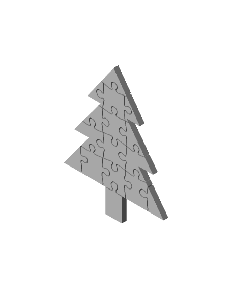 Christmas tree puzzle 3d model