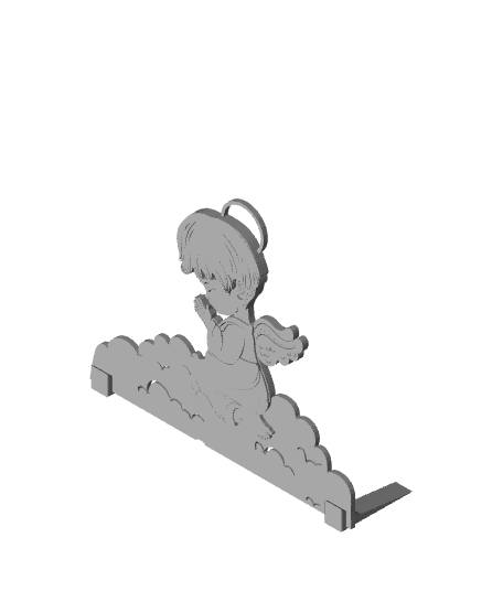 Christmas angel, with stand 3d model