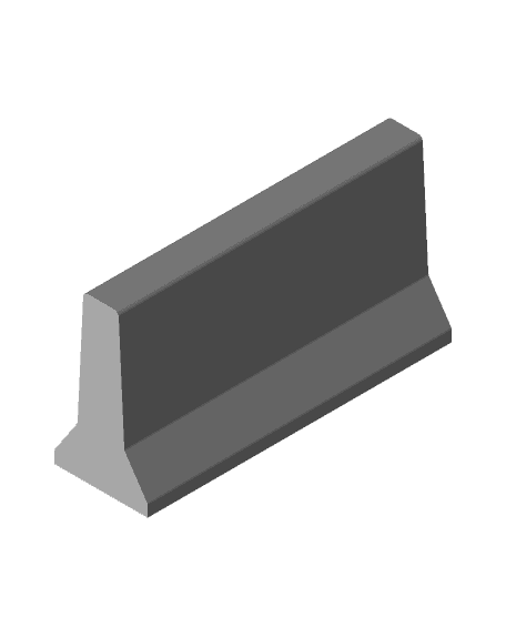 Jersey barrier for fingerboard.stl 3d model