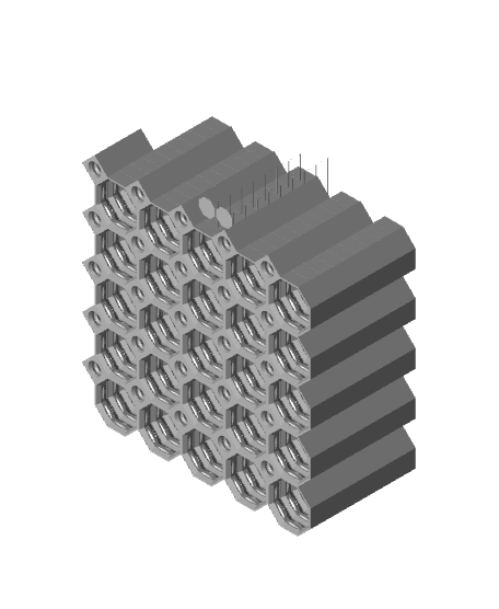 5x5 Tiles - 3x3 Board - Multi-Material Stack 3d model