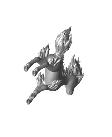 Pokemon Ponyta #77 - Optimized for 3D Printing 3d model