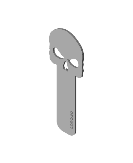 Skull Infill Bookmark 3d model