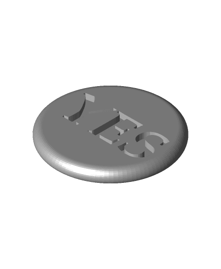 YES YES DOUBLE SIDED COIN 3d model