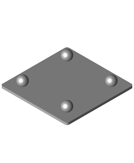 Coaster with ball feet 3d model