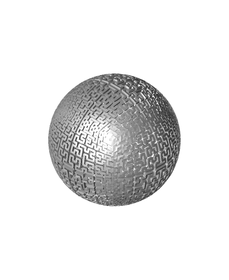 hilbert-curve ball 3d model