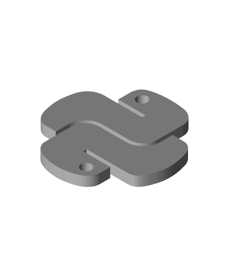 The Python Logo w/base plate 3d model