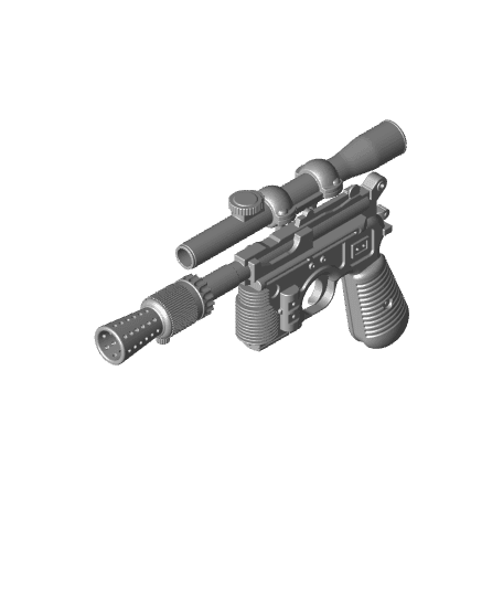 Star Wars Han Solo Blaster Basic Model 3d model